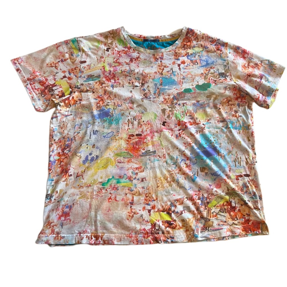 Robert Graham impressionist art graphic T-shirt 2XL XXL abstract AOP tee shirt